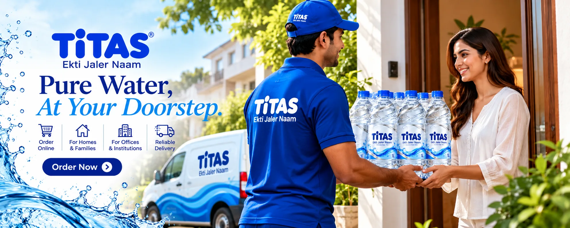 TiTAS pack being handed over at a customer's door